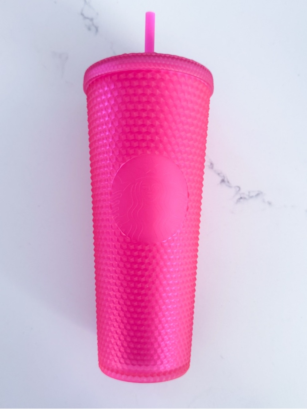 Starbucks Hot Pink Textured Studded Tumbler with Straw - Picture 2 of 6